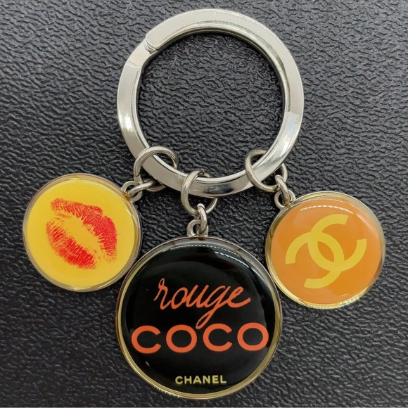 Chanel Keyring Keychain Silver COCO Marks W/Box - Picture 3 of 8